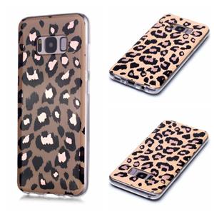 huismerk Voor Galaxy S8+ Plating Marble Pattern Soft TPU Protective Case(Leopard)