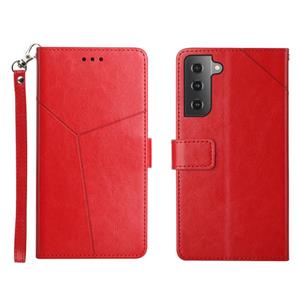 huismerk Voor Samsung Galaxy S22+ y Stitching horizontale flip lederen telefoonhoesje