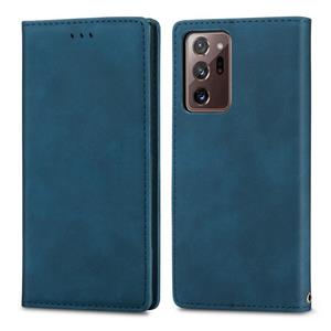 huismerk Voor Samsung Galaxy Note20 Ultra Retro Skin Feel Business Magnetic Horizontal Flip Leather Case met Holder & Card Slots & Wallet & Photo Frame(Blauw)