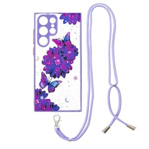 huismerk Candy Colors TPU-beschermende telefoonhoes met lanyard voor iPhone 14 Pro