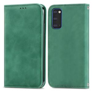 huismerk Voor Samsung Galaxy S20 Retro Skin Feel Business Magnetic Horizontal Flip Leather Case met Holder & Card Slots & Wallet & Photo Frame(Groen)