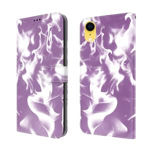 huismerk Cloud Fog Patroon Horizontale Flip Leren Case met Houder & Card Slot & Portemonnee voor iPhone XR (Paars)