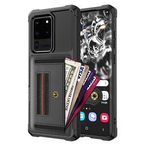 huismerk Voor Samsung Galaxy S20 Ultra ZM06 kaarttas TPU + lederen telefoonhoes