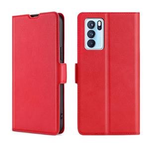 huismerk Voor Oppo Reno6 Pro Ultra-Dunne spanningzijde Buckle Horizontal Flip Leather Phone Case