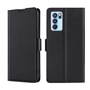 huismerk Voor Oppo Reno6 Pro Ultra-Dunne Spanning Side Buckle Horizontal Flip Leather Phone Case