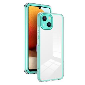 huismerk 3 in 1 doorzichtige TPU-kleuren PC-frame telefoonhoes voor iPhone 13