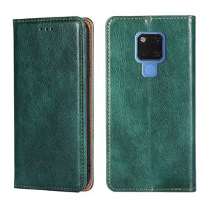 Huismerk Voor Huawei Mate 20 PU + TPU Gloss Oil Solid Color Magnetic Horizontal Flip Leather Case met Holder & Card Slot & Wallet(Groen)