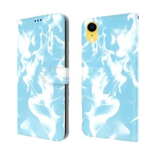 huismerk Cloud Mist Patroon Horizontale Flip Leren Case met Houder & Kaart Slot & Portemonnee voor iPhone XR (Sky Blue)