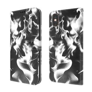 huismerk Cloud Fog Patroon Horizontale Flip Lederen Case met Houder & Card Slot & Portemonnee voor iPhone XS MAX