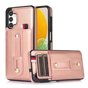 huismerk Voor Samsung Galaxy A72 4G / 5G Crossbody 3D embossed flip lederen telefoonhoes