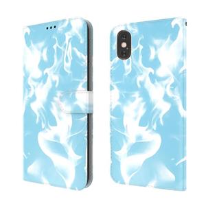 huismerk Cloud Fog Patroon Horizontale Flip Leren Case met Houder & Card Slot & Portemonnee voor iPhone XS MAX (Sky Blue)