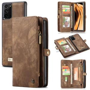 Voor Samsung Galaxy Note20 CaseMe-008 Afneembare Multifunctionele Horizontale Flip Lederen Case met kaartslot & houder & ritsportemonnee & fotoframe(b