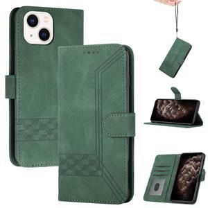 huismerk Cubic Skin Feel Flip Leather Telefoon Case voor iPhone 13 Mini