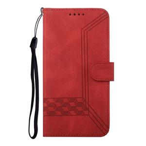 huismerk Cubic Skin Feel Flip Leather Phone Case voor iPhone 13 Mini