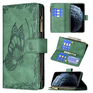 huismerk Voor iPhone XR Flying Butterfly Embossing Pattern Rits Horizontale Flip Lederen Case met Houder & Card Slots & Portemonnee