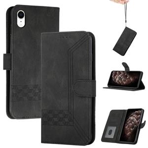 huismerk Cubic Skin Feel Flip Leather Telefoon Case voor iPhone XR