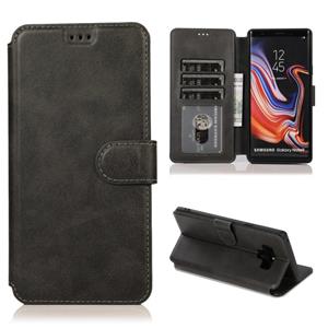 huismerk Voor Samsung Galaxy Note9 Kalf texture magnetische gesp horizontale flip lederen case met houder & kaartslots & portemonnee & fotoframe(zwart)