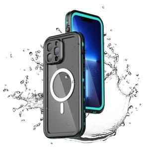 huismerk PC + TPU + PET SCHOKELISCHE MAGSAFE Waterdichte Telefoonhoesje voor iPhone 13 Pro Max