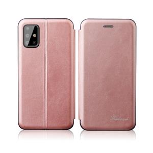 huismerk Voor Galaxy S20 TPU+PU geïntegreerde voltage magnetische kaarthouder retro lederen behuizing (roségoud)