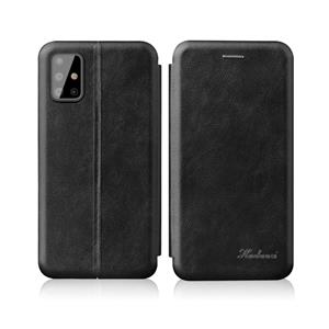 huismerk Voor Galaxy S20 TPU+PU geïntegreerde voltage magnetische kaarthouder retro lederen behuizing (zwart)