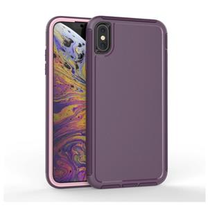 huismerk 360 All-inclusive Shockproof Precise Hole PC + TPU beschermhoes voor iPhone XS / X(Paars)