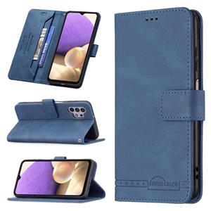 huismerk Voor Samsung Galaxy A32 5G Magnetische Sluiting RFID Blokkering Anti-diefstal Lederen Case met Houder & Card Slots & Portemonnee