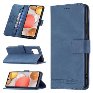 huismerk Voor Samsung Galaxy A42 5G Magnetische Sluiting RFID Blokkeren Anti-Diefstal Lederen Case met Houder & Card Slots & Portemonnee