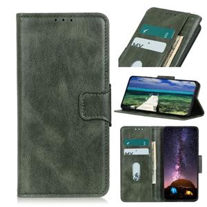 huismerk Voor Xiaomi Redmi Note 8 2021 Mirren Crazy Horse Textuur Horizontale Flip Leren Case met Houder & Card Slots & Portemonnee (Dark Green)