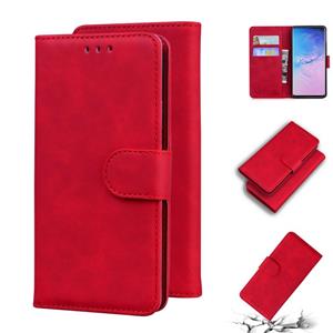 huismerk Voor Samsung Galaxy S10 Skin Feel Pure Color Flip Leather Phone Case