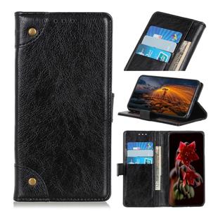 huismerk Voor Xiaomi Redmi Note 8 2021 Koper Buckle Nappa Texture Horizontale Flip Leren Case met Houder & Card Slots & Portemonnee (Zwart)