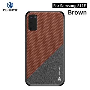 PINWUYO Rong Series Shockproof PC + TPU+ Chemical Fiber Cloth Protective Cover(Brown)