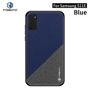 Voor Galaxy S11e/S20 PINWUYO Rong serie schokbestendige PC + TPU + chemische Fiber doek beschermende cover (blauw)