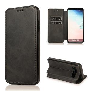 huismerk Voor Samsung Galaxy S10+ Knight Magnetic SUCTion Leather Phone Case