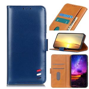 huismerk 3-Color Pearl Texture Magnetic Buckle Horizontal Flip PU Leather Case with Card Slots & Wallet & Holder For iPhone 13 mini(Blue)