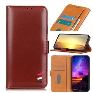 huismerk 3-Color Pearl Texture Magnetic Buckle Horizontal Flip PU Leather Case with Card Slots & Wallet & Holder For iPhone 13 mini(Brown)