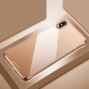 Voor iPhone X/XS SULADA randloze vergulde PC beschermhoes (goud)