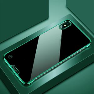 Voor iPhone X/XS SULADA randloze vergulde PC beschermhoes (groen)