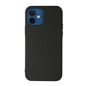 huismerk Carbon Fiber Skin PU + PC + TPU shockprof beschermhoes voor iPhone 12 Mini