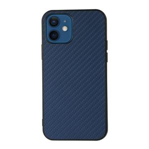 huismerk Carbon Fiber Skin PU + PC + TPU Shockprof Beschermhoes voor iPhone 12 Mini