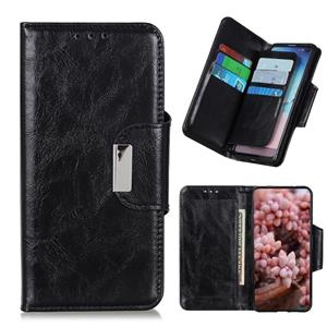 huismerk Crazy Horse Texture Magnetic Buckle Horizontal Flip Leather Case with Holder & 6-Card Slots & Wallet For iPhone 13 Pro(Black)