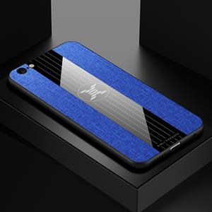 Huismerk Voor iPhone 6 plus & 6s plus XINLI stiksels doek Textue schokbestendig TPU beschermhoes (blauw)
