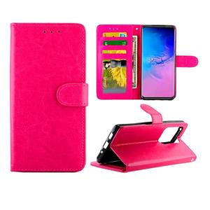 huismerk Voor Galaxy S20 Ultra Crazy Horse Texture Leather Horizontal Flip Protective Case met Holder & Card Slots & Wallet & Photo Frame(Magenta)