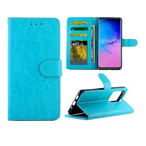 huismerk Voor Galaxy S20 Ultra Crazy Horse Texture Leather Horizontal Flip Protective Case met Holder & Card Slots & Wallet & Photo Frame(Baby Blue)