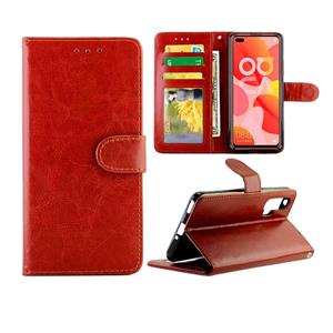 huismerk Voor Huawei Nova6 Crazy Horse Texture Leather Horizontal Flip Protective Case met Holder & Card Slots & Wallet & Photo Frame(Brown)