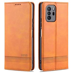 Voor Xiaomi Redmi Note 10 Pro 5G AZNS Magnetische Kalfstructuur Horizontale Flip Lederen Case met Kaart Slots & Houder & Portemonnee