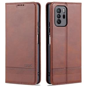 Voor Xiaomi Redmi Note 10 PRO 5G AZNS Magnetische Kalfstructuur Horizontale Flip Lederen Case met Kaart Slots & Houder & Portemonnee