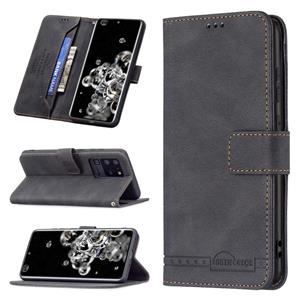 huismerk Voor Samsung Galaxy S20 Ultra Magnetische Sluiting RFID Blokkeren Anti-Diefstal Lederen Case met Houder & Card Slots & Portemonnee (Zwart)