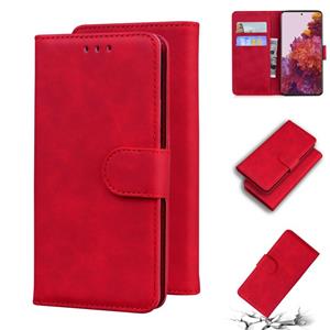 huismerk Voor Samsung Galaxy S21 Ultra 5G Skin Feel Pure Color Flip Leather Telefoon Case