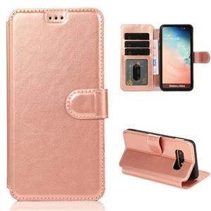 huismerk Voor Samsung Galaxy S10e Kalf texture magnetische gesp horizontale flip lederen case met houder & kaartslots & portemonnee & fotoframe (Rose Gold)