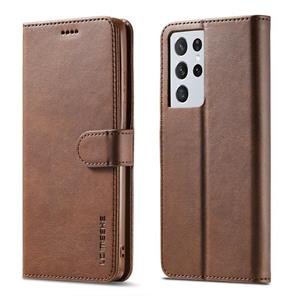 Voor Samsung Galaxy S30 Ultra LC.IMEEKE Kalf texture horizontale flip lederen kast met Holder & Card Slots & Wallet(Brown)